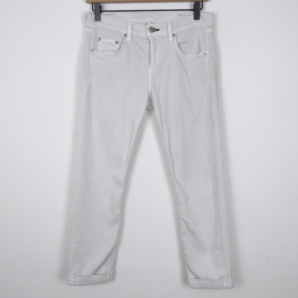 Rag & Bone The Dre Ankle Slim White Denim
